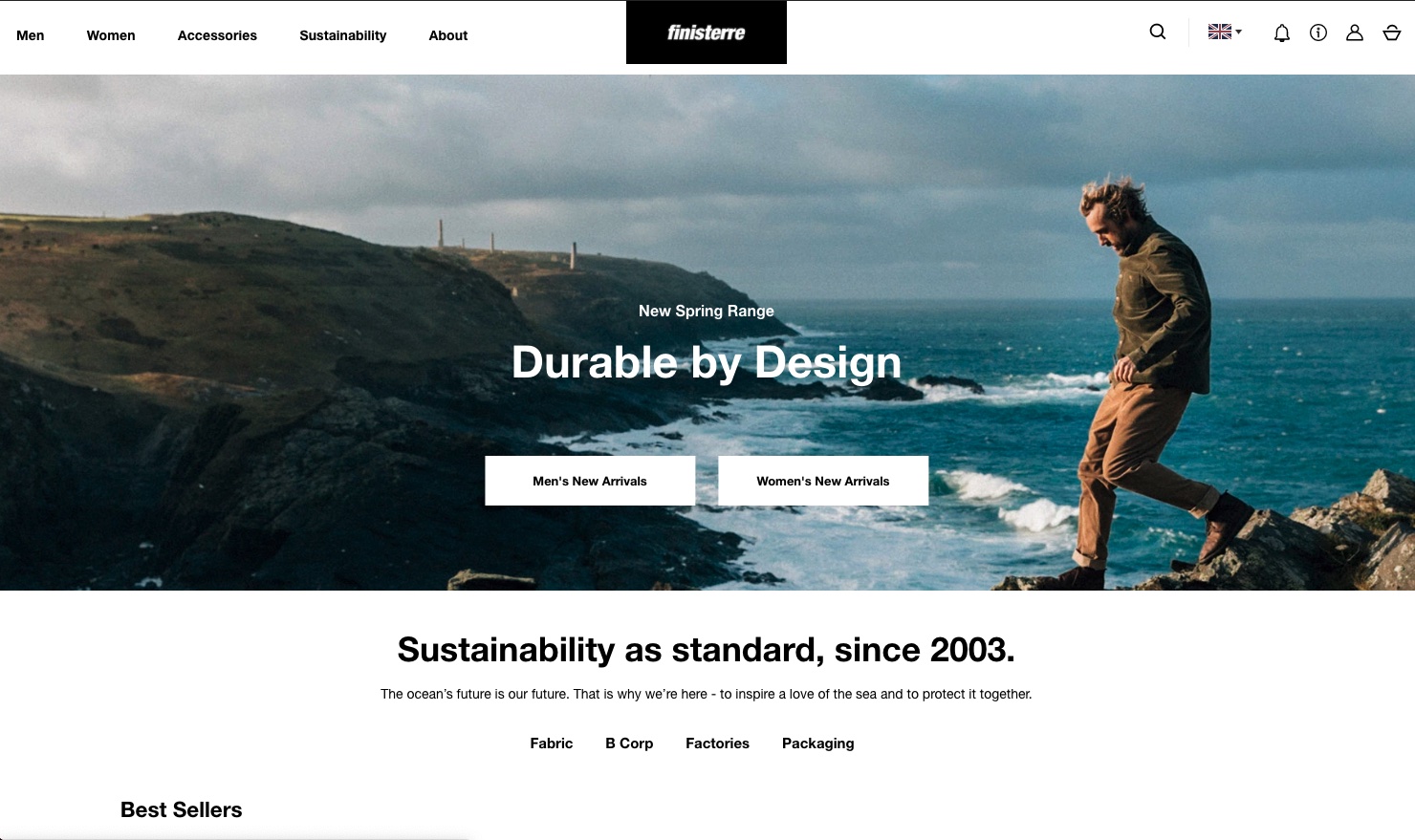 Brands replatformed from Magento to Shopify | Finisterre