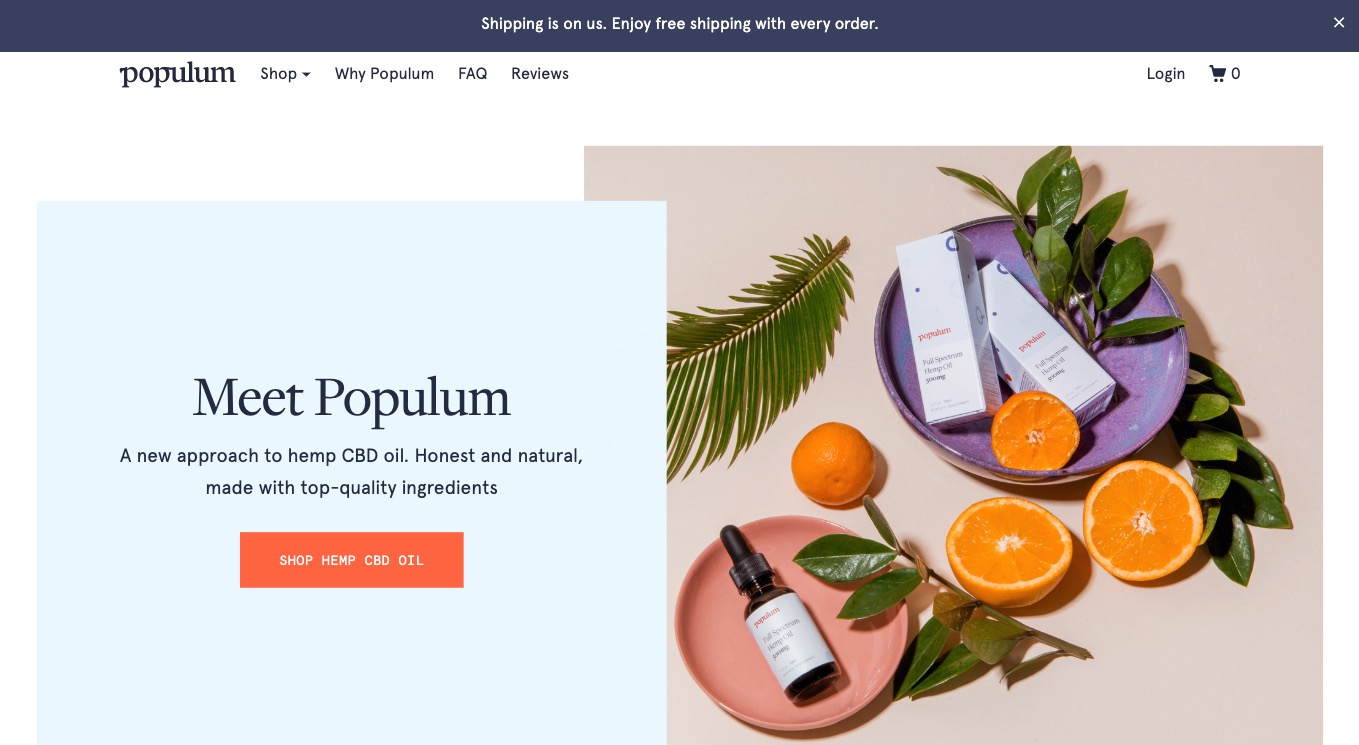 Populum Shopify e-commerce design