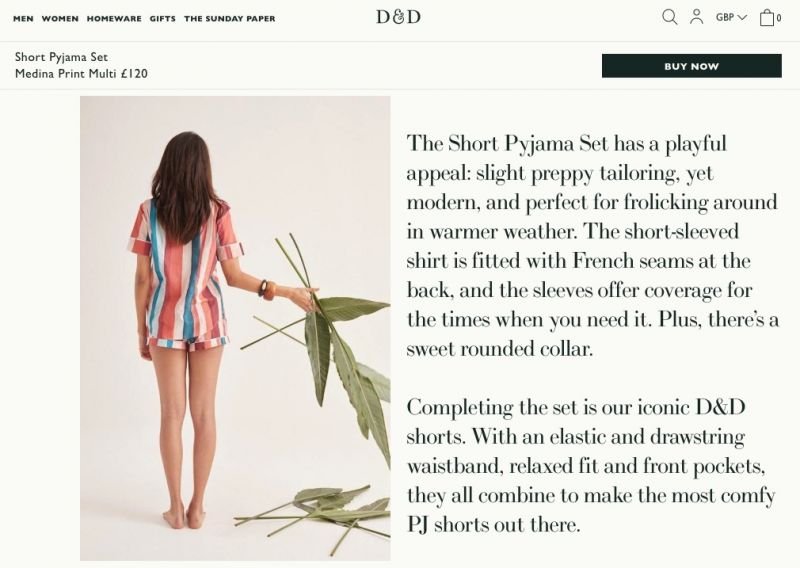 Best Shopify Plus stores Desmond & Dempsey