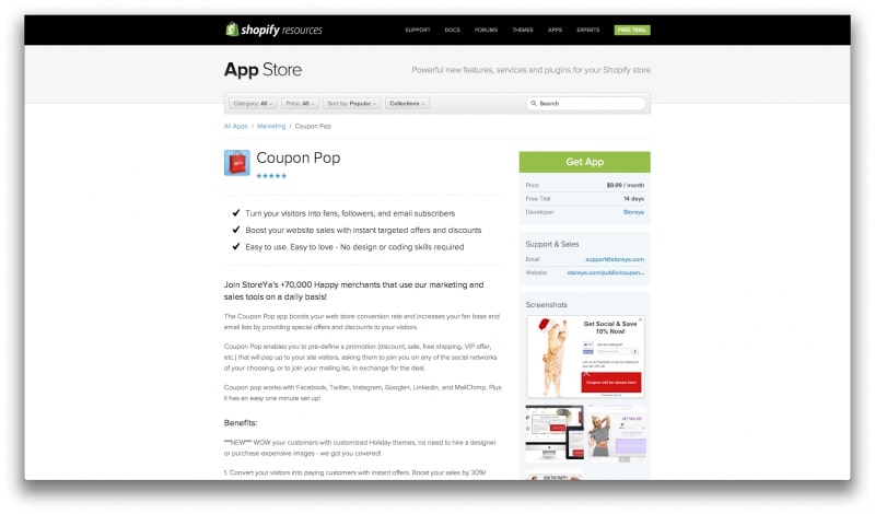 Coupon Pop