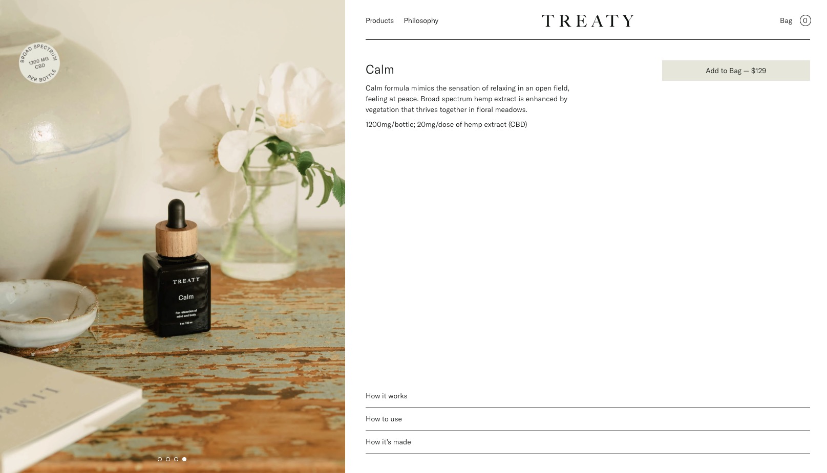Treaty Shopify e-commerce design