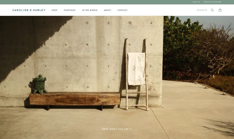 Best minimalist e-commerce design Caroline Z Hurley