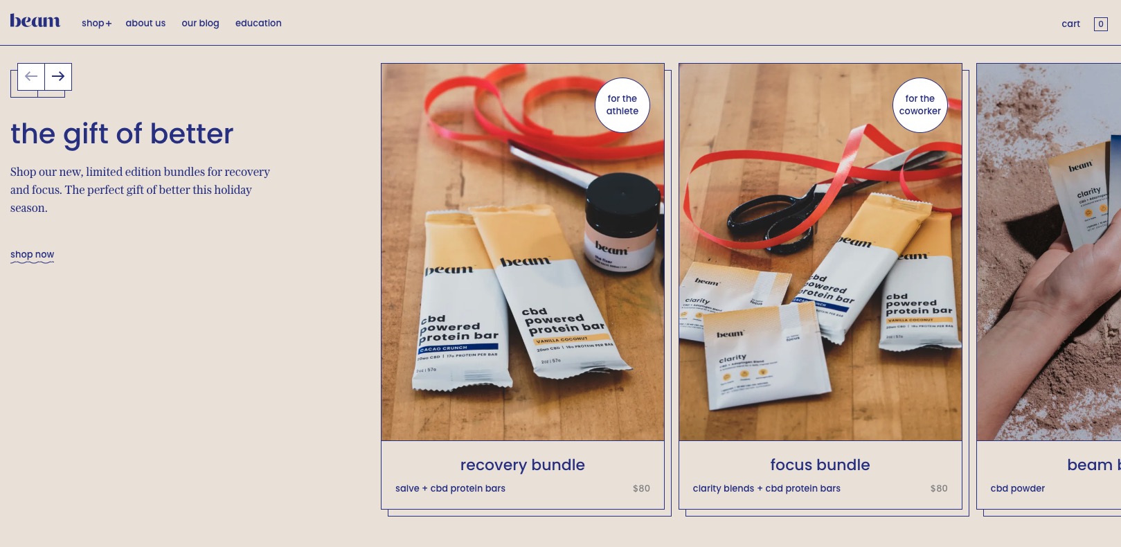 Beam e-commerce design
