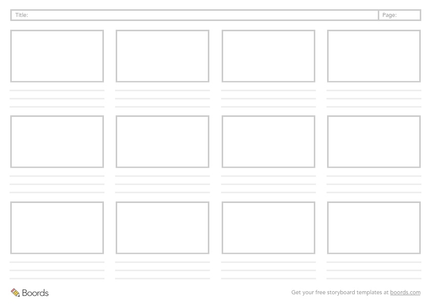 storyboard template vertical