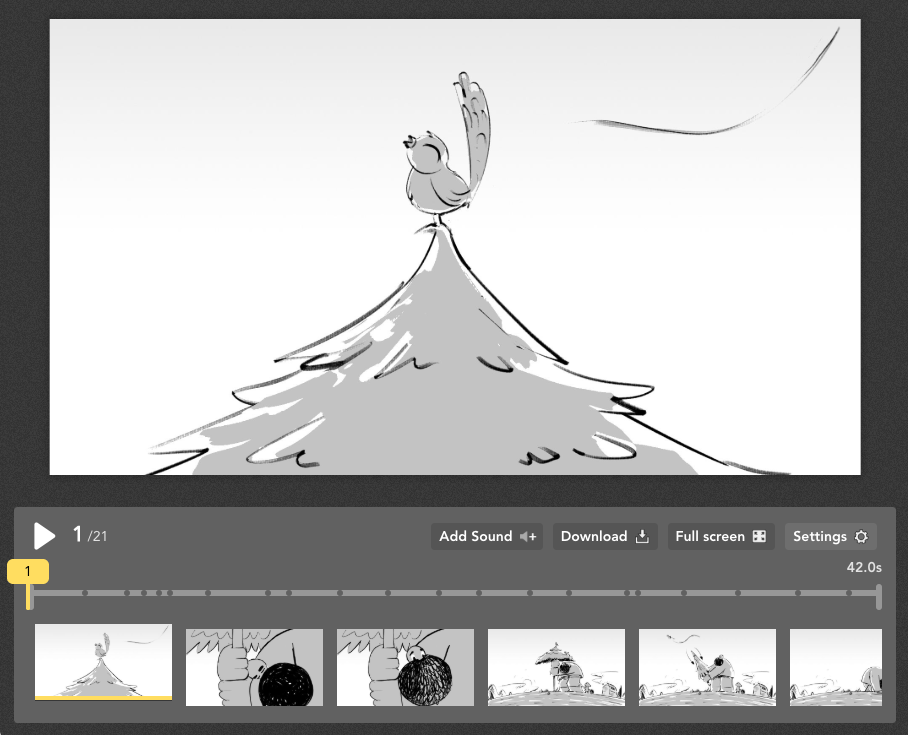example animatic storyboard GIF