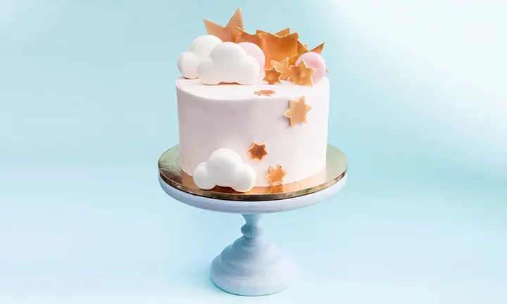 celestial baby shower cake