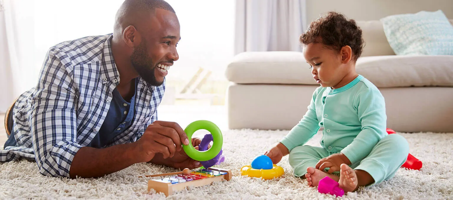indoor activities for babies and toddlers-Article Content Image 2 Dad playing with baby girl