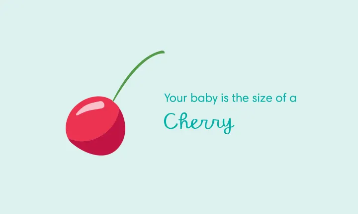Your baby is the size of a cherry