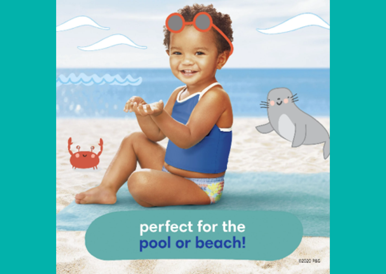 Pampers Splashers are perfect for the pool or beach