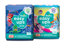 Pampers Easy Ups Training Underwear Boys 5T-6T 15 Count (Packaging May  Vary) : : Baby