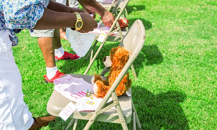 Diaper Change Relay Race baby shower game