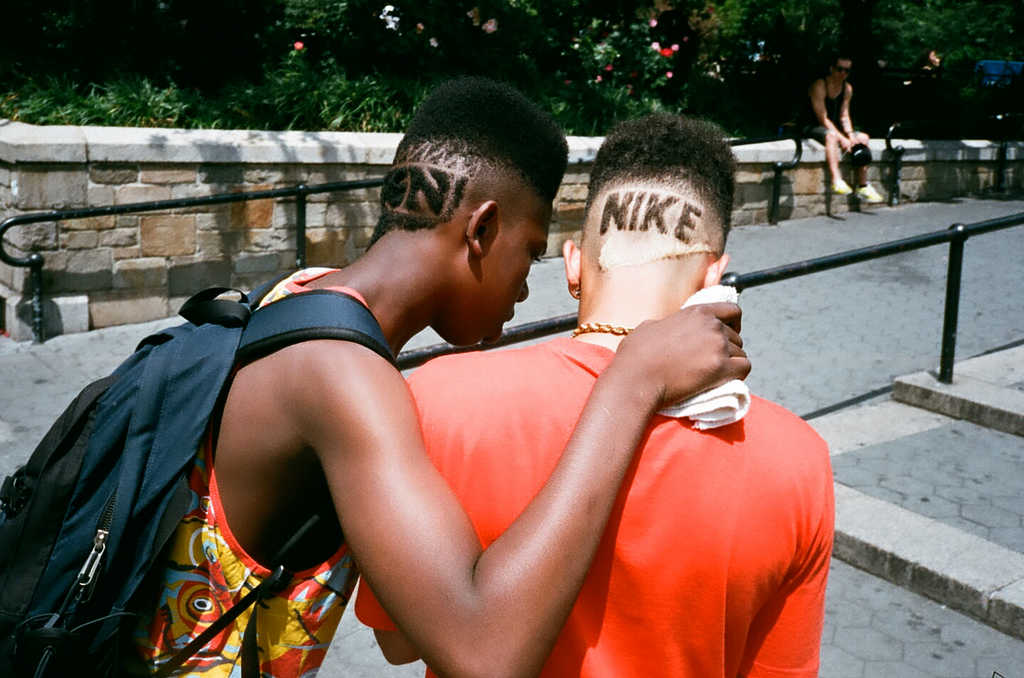 Boys with Nike in hair