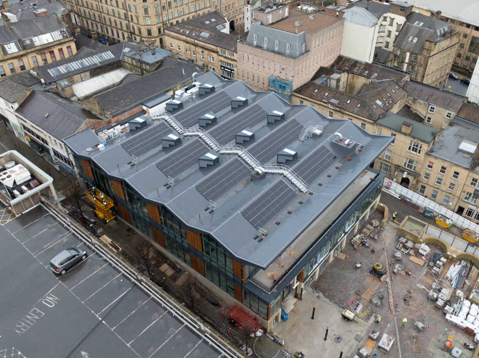 Birdseye view of the new Bradford Market