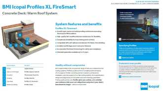 Profiles XL FireSmart warm roof system sheet image
