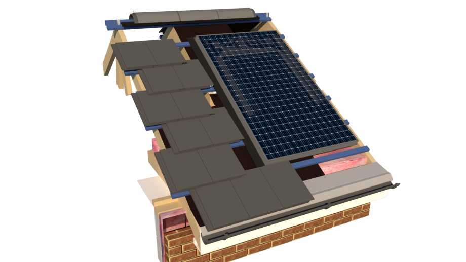 BMI Redland InDaX Adapt PV roof system render