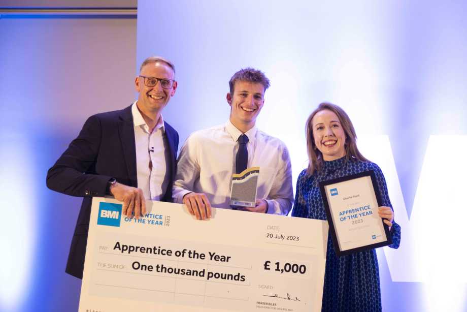 Charlie Plant, BMI Icopal Apprentice of the Year in Flat Roofing 2023
