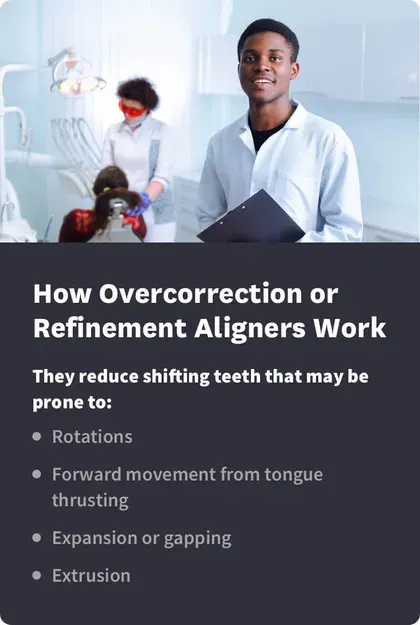 How overcorrection and refinement aligners work