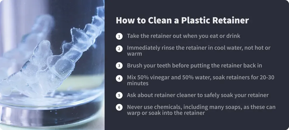 how to clean a plastic retainer