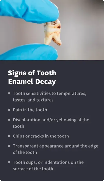signs of tooth enamel decay