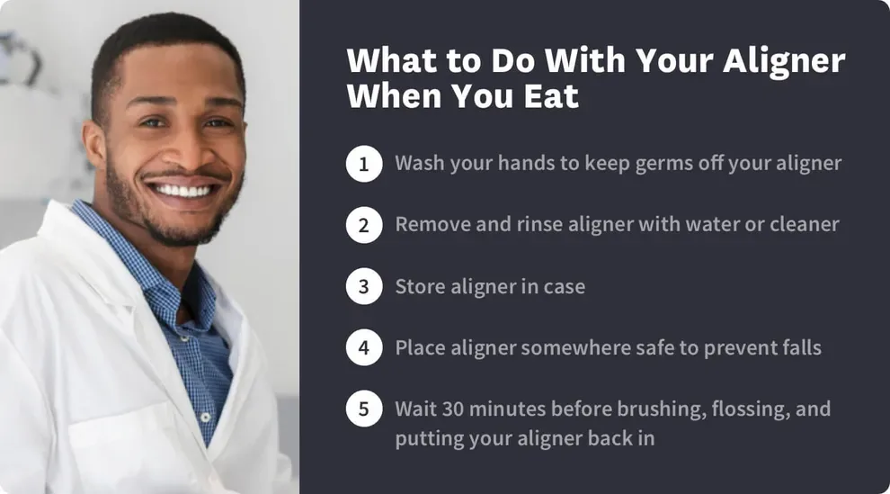 what to do with your aligner when you eat