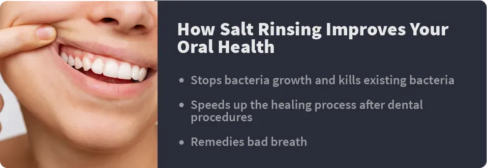 how salt rinsing improves oral health