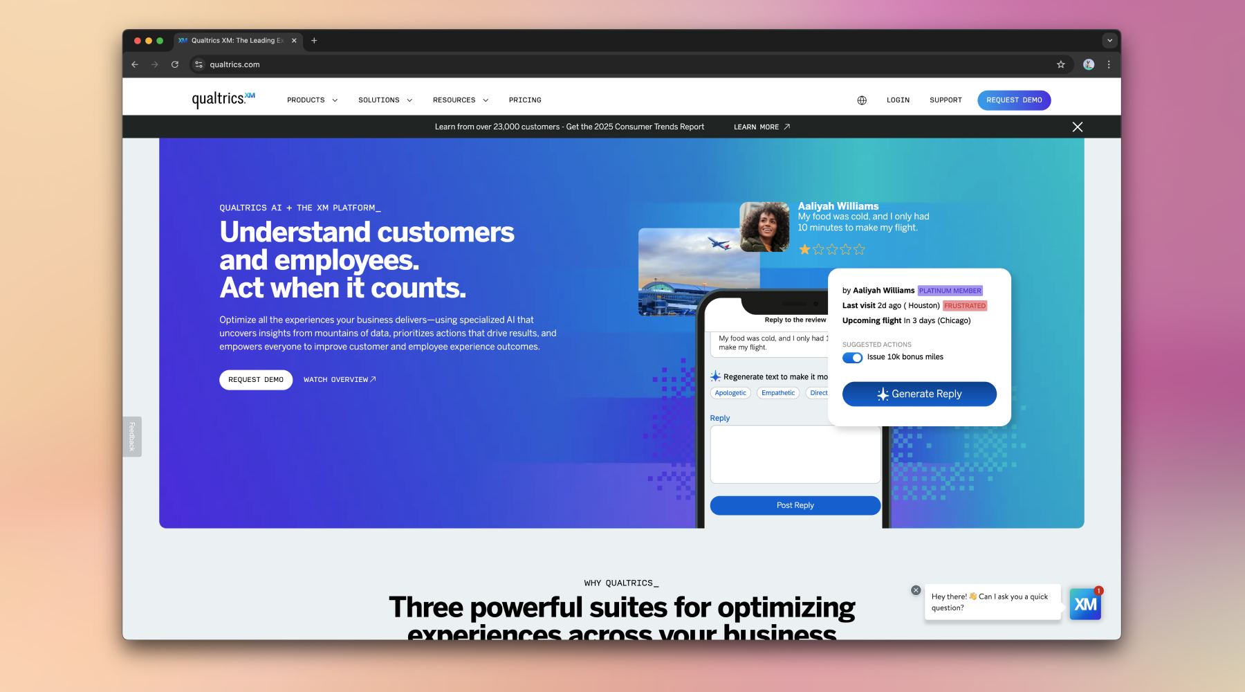 Qualtrics' Landing Page | Samelogic