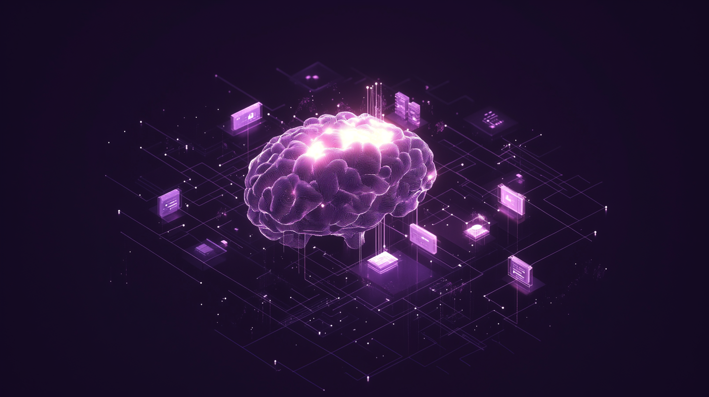 Single 3D isometric neuomorphic brain | samelogic