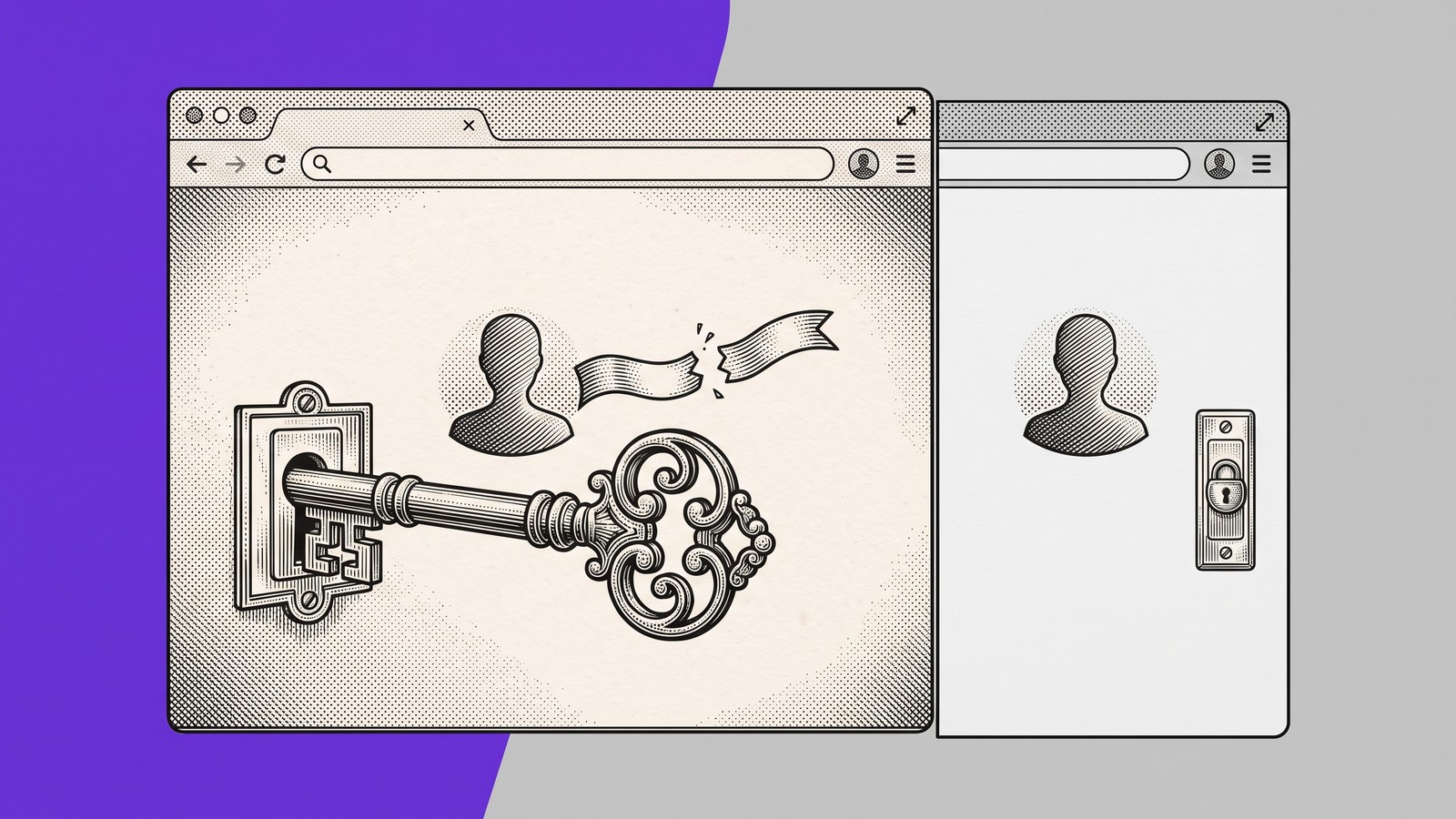 Stale browser permission compared with a fresh restricted session