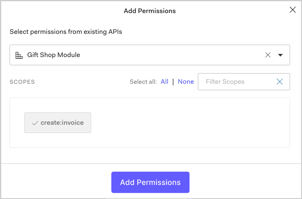 Auth0 Dashboard Add Permissions to a Role