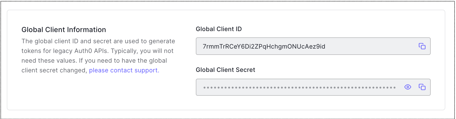 Dashboard Tenant Settings Advanced Tab Global Client Information