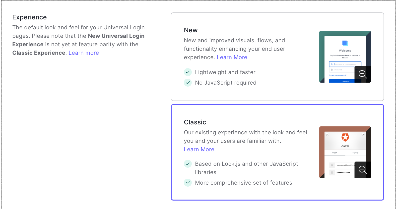 Auth0 Branding Universal Login Settings Tab Experience