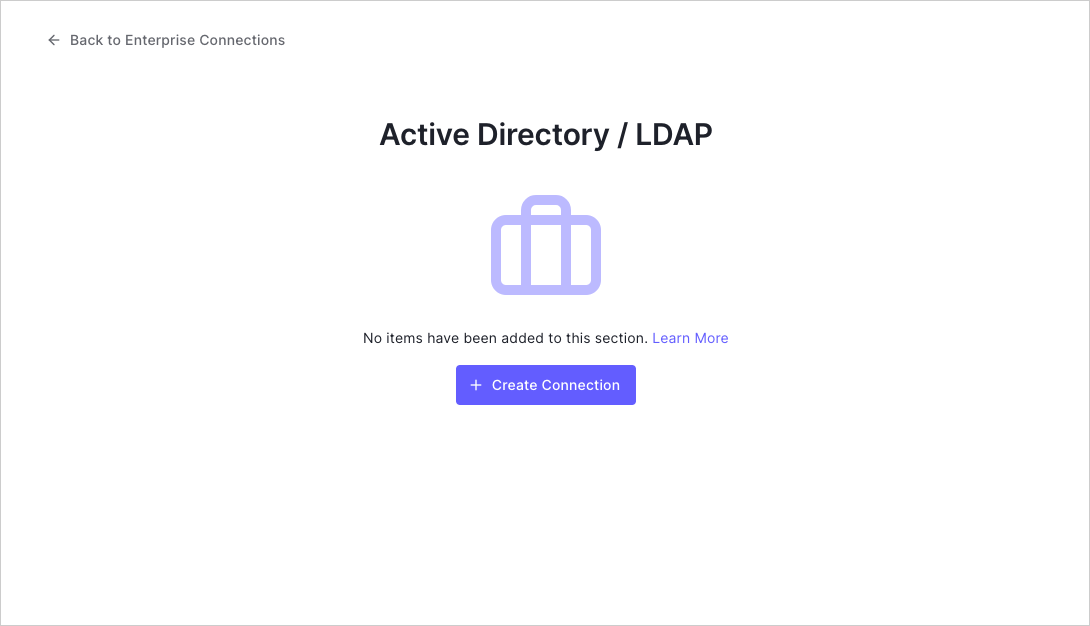 Dashboard - Connections - Enterprise - AD/LDAP - Configure Kerberos