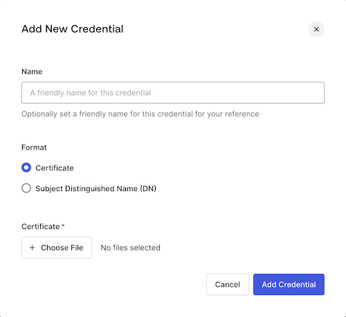 Auth0 Dashboard > Applications > Settings > Authentication Method > new credential
