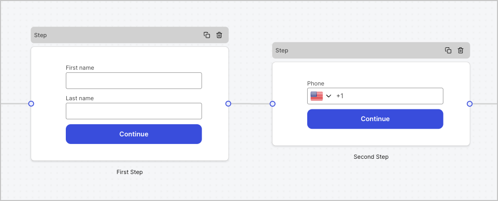 Dashboard > Forms > Forms > Step node