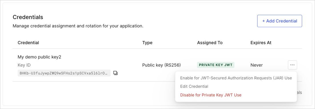 Dashboard - Applications - Application Settings - Credentials - update expiry date