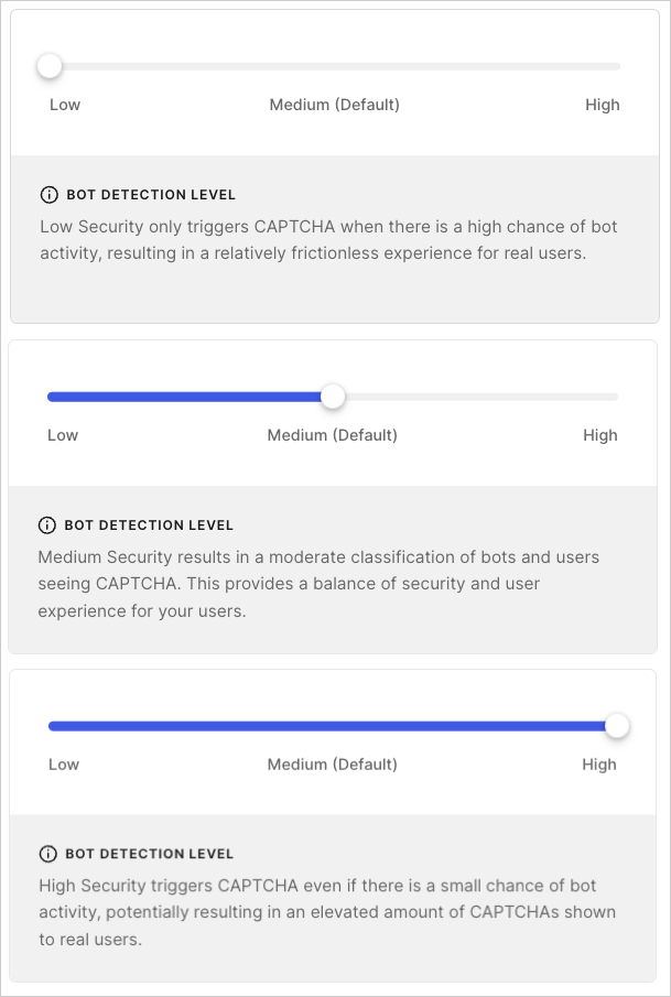 Auth0 Dashboard > Security > Attack Protection to access this slider