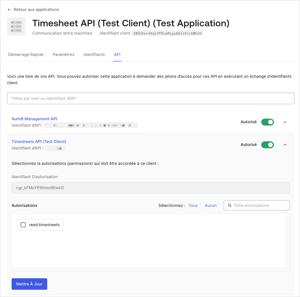 Dashboard > Applications > APIs