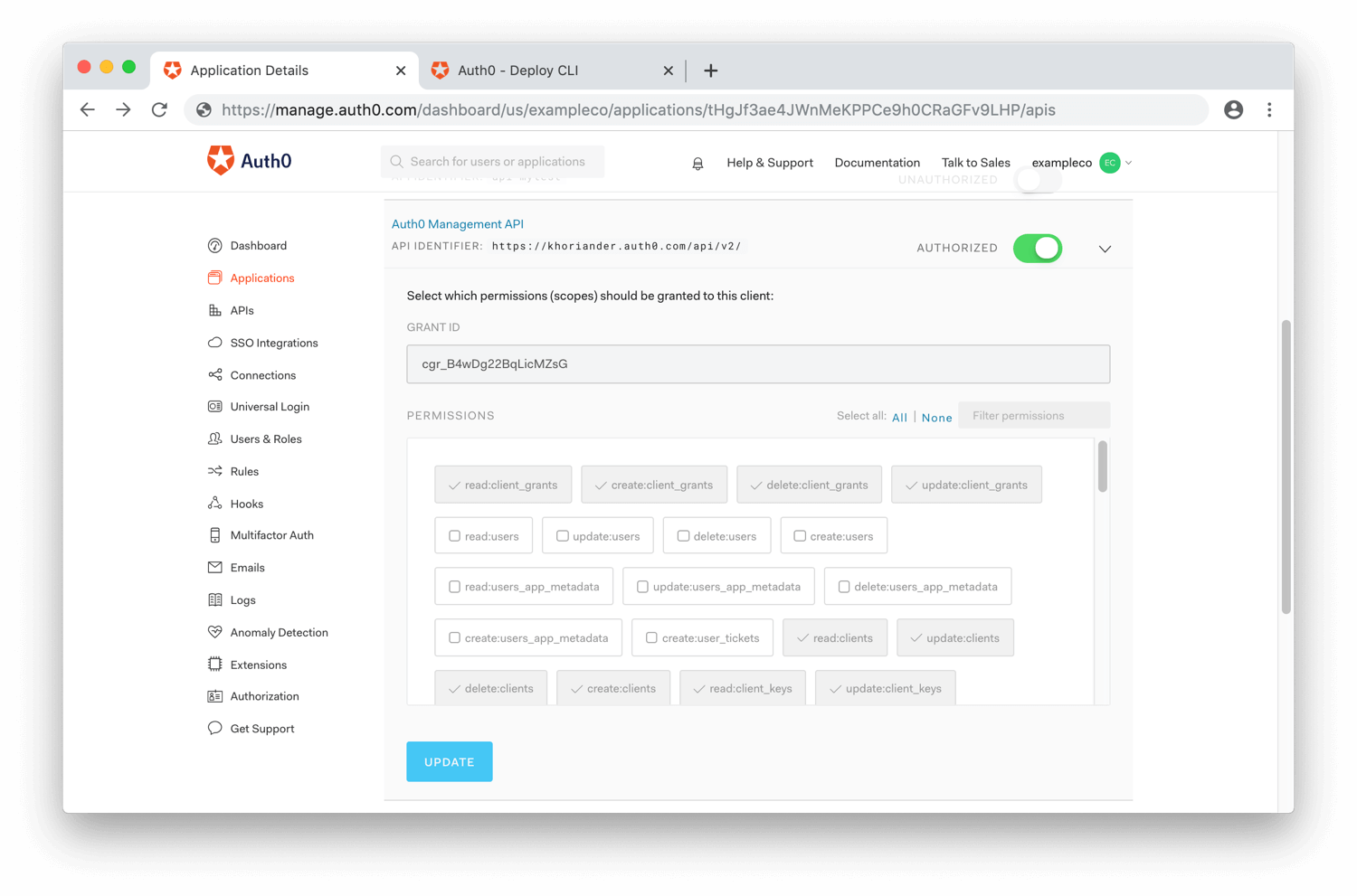 Create and Configure the Deploy CLI Application Manually