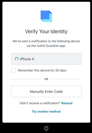 Verify Your Identity Login Prompt