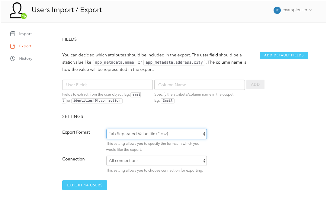 Export User Data To Oracle Eloqua