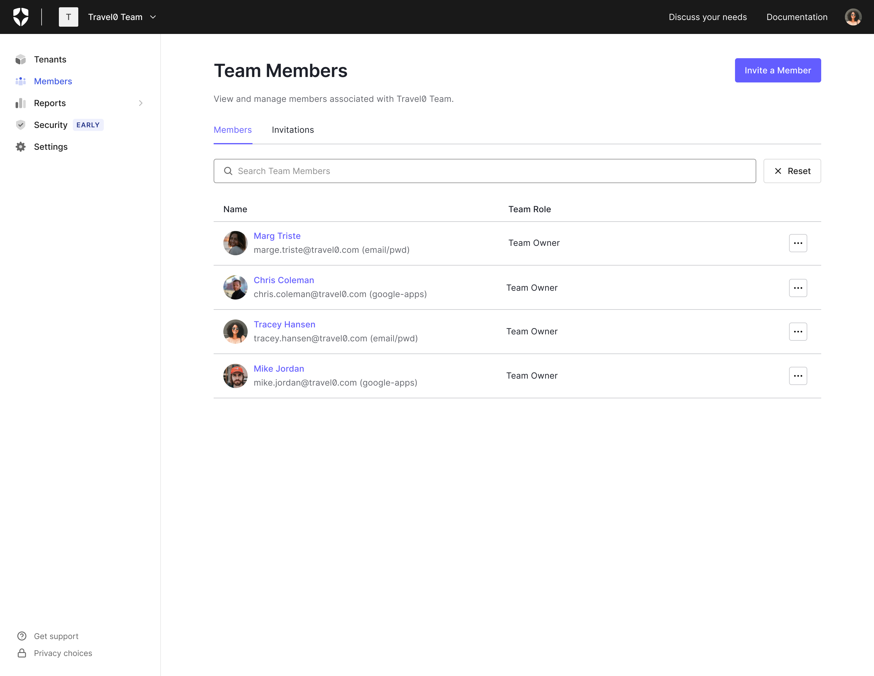 Member list from Teams Members pages