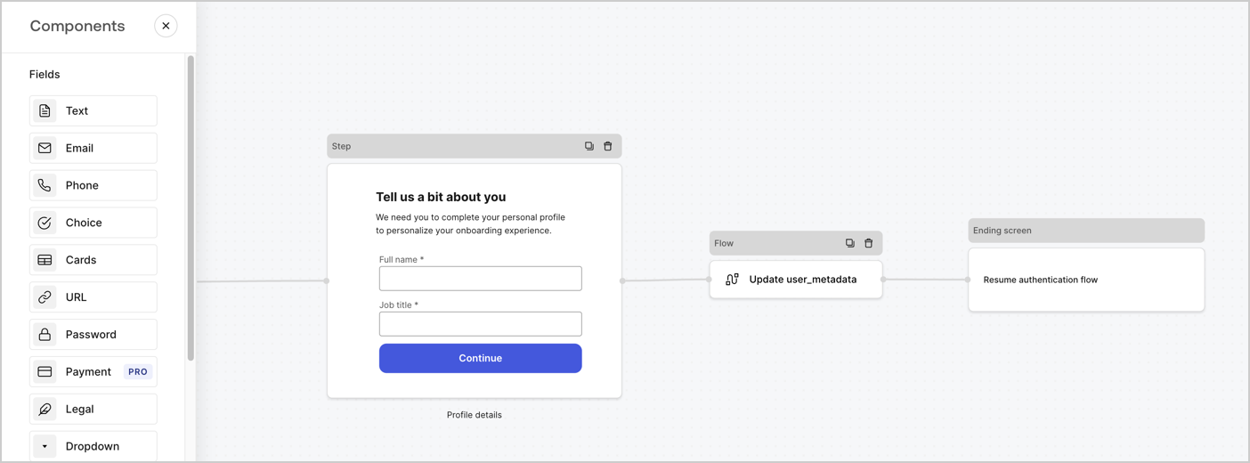 Dashboard > Actions > Forms > Use Case Custom Signup Form
