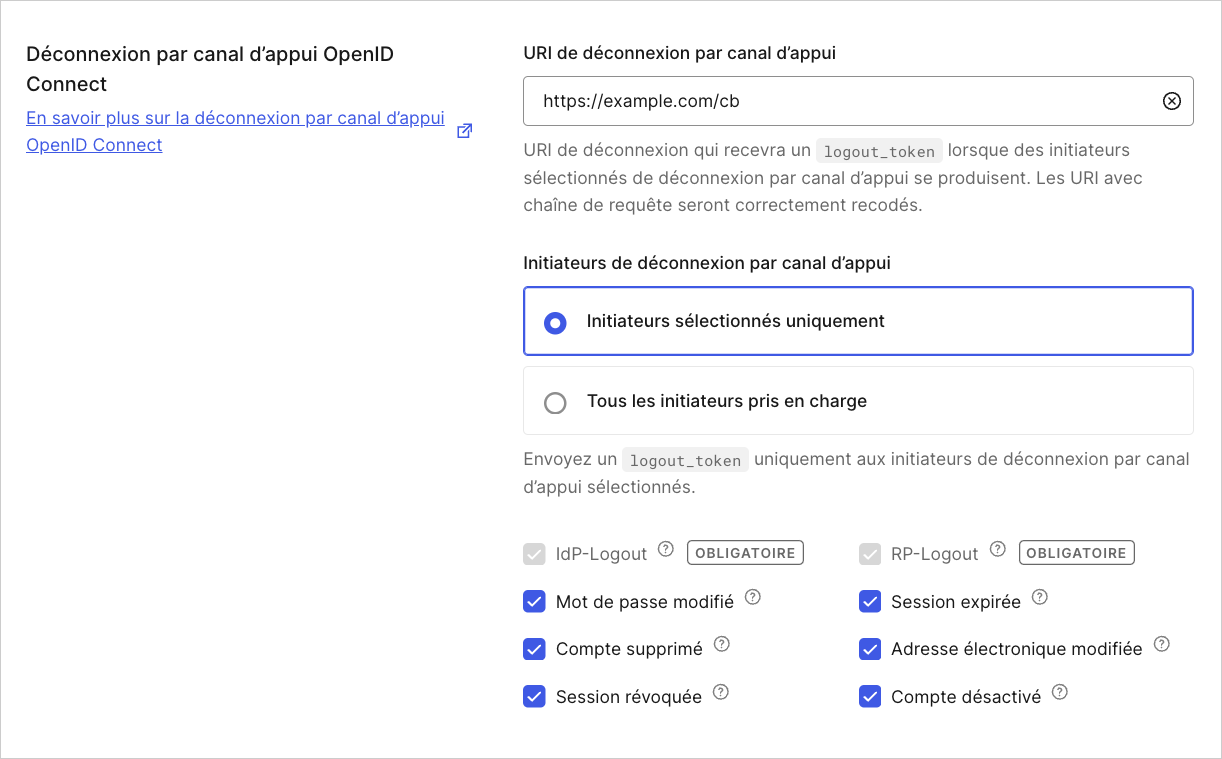 Dashboard > Applications > Application Settings