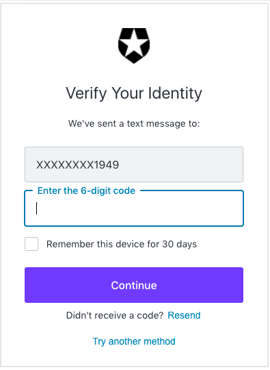 Auth0 prompt for Dashboard users to verify their identity