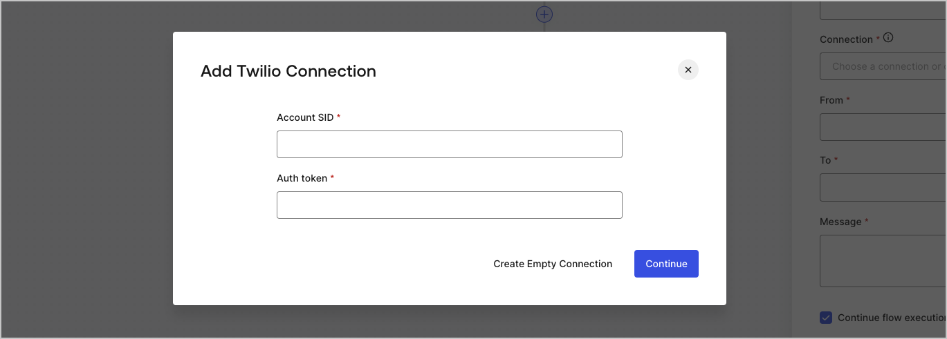 Dashboard > Forms > Vault > Twilio connection settings