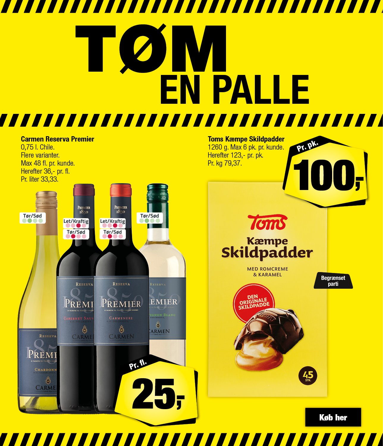 Tøm en palle banner Mobil