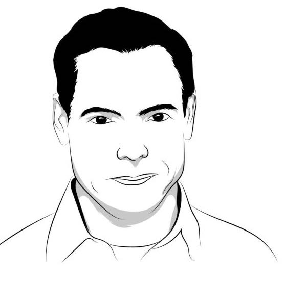 Illustration of Jim Collins.