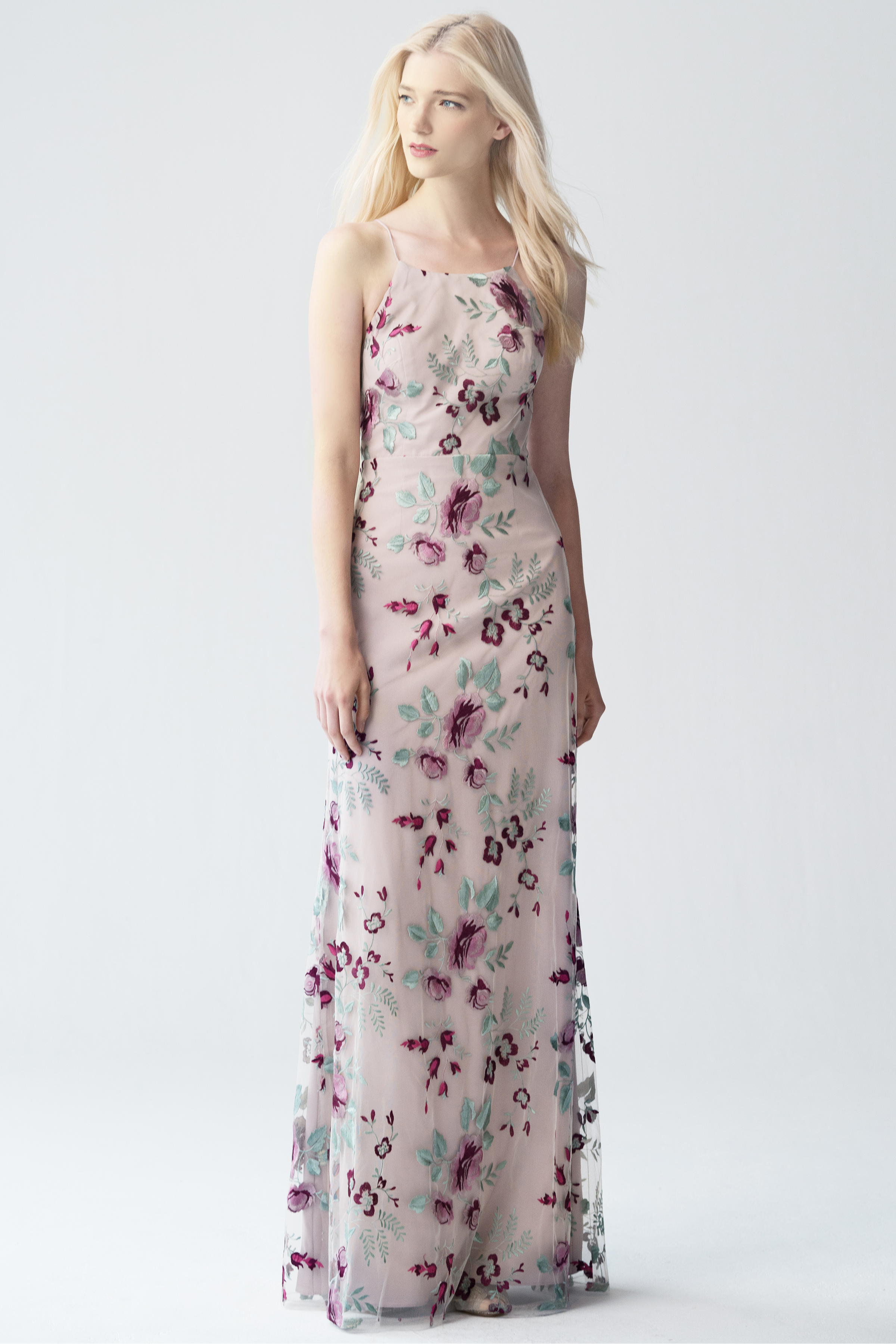 jenny yoo embroidered long gown