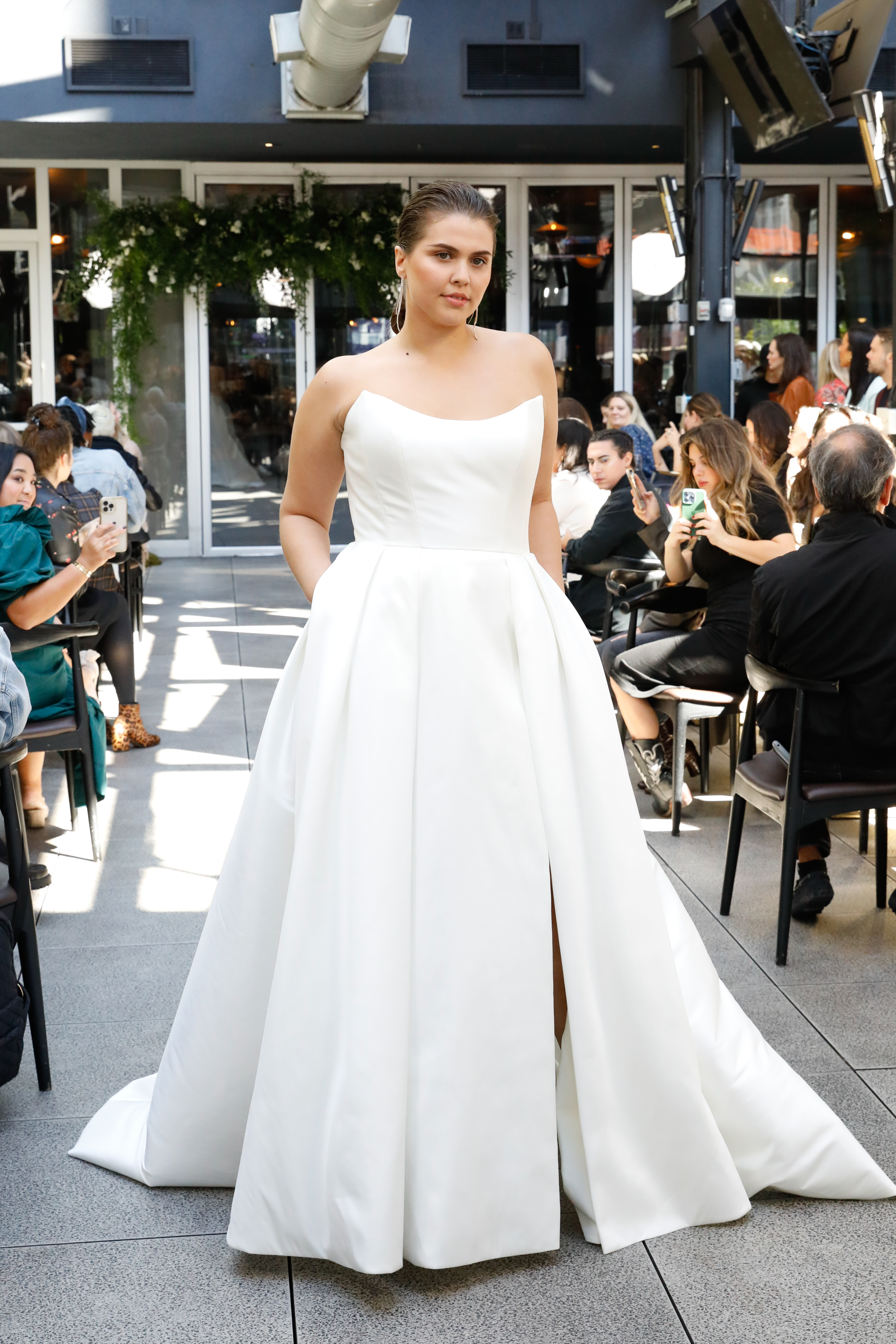 Nikki Curve Gown  Plus Size Simple Wrap Wedding Dress
