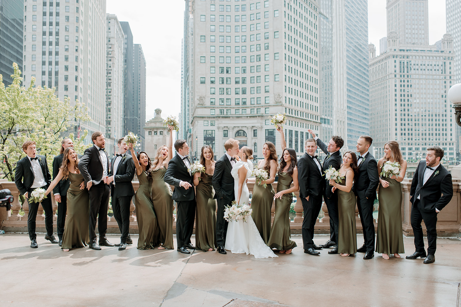 Olive green bridal on sale party